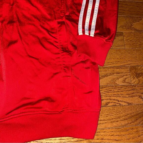 2006 Adidas Classic Red 3 Stripe Run DMC Zip Front Track Jacket Mens XL EUC - Picture 8 of 13